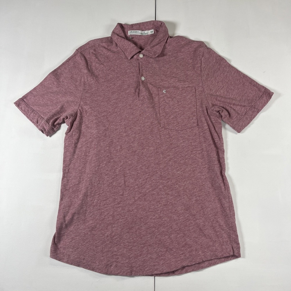 Criquet Polo Shirt 100% Cotton Lightweight Heathered Stretch Golf Men's S